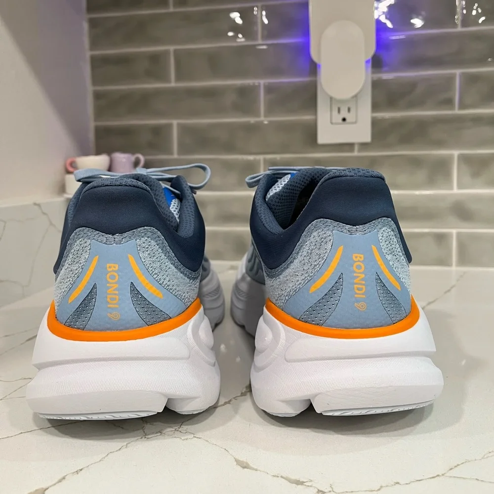 Hoka Bondi 9 Running Shoes. Men’s Size 10D Color Drizzle / Downpour - Picture 7 of 9